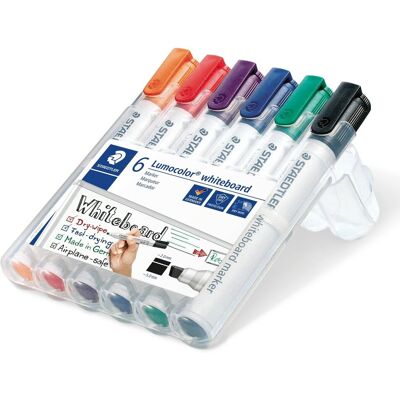 Marker Suchościeralny Do Tablic Ścięty 6 Kolorów Etui Staedtler Marker Suchościeralny Do Tablic Ścięty 6 Kolorów Etui Staedtler
