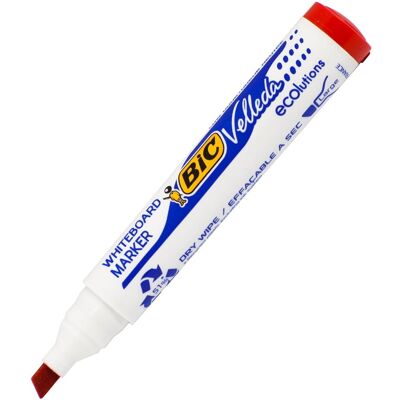 Marker Suchościeralny Do Tablic Velleda Bic - Ścięta; Czerwony Marker Suchościeralny Do Tablic Velleda Bic - Ścięta; Czerwony