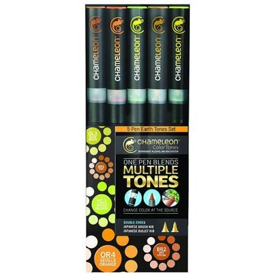 Markery Chameleon 5 Earth Tones Set Markery Chameleon 5 Earth Tones Set