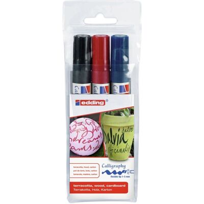 Markery EDDING do kaligrafii 1-5 mm 3 kolory Markery EDDING do kaligrafii 1-5 mm 3 kolory