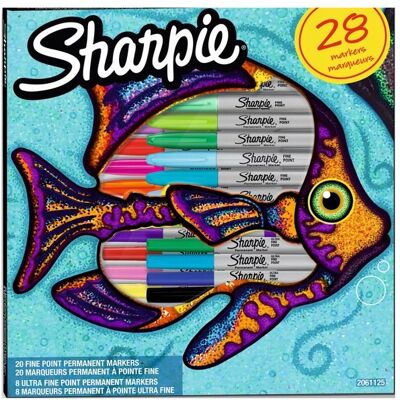 Markery Fine kpl 20-kol +Ultra Fine 8kol..Rybka 2061334 Sharpie Markery Fine kpl 20-kol +Ultra Fine 8kol..Rybka 2061334 Sharpie