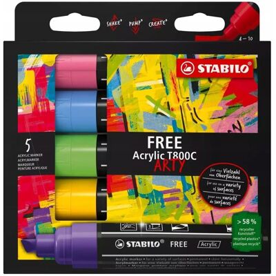 Stabilo Markery Free T800C (5 sztuk) Stabilo Markery Free T800C (5 sztuk)
