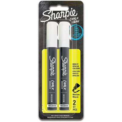 Markery Kredowe Sharpie Białe 2 Szt - 2157734 Markery Kredowe Sharpie Białe 2 Szt - 2157734
