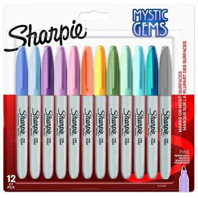 Sharpie® Markery Permanentne Sharpie Fine Mystic Gems 12 kolorów 2157681 Sharpie® Markery Permanentne Sharpie Fine Mystic Gems 12 kolorów 2157681