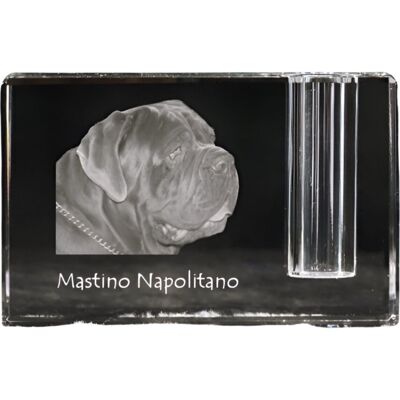 ART Mastif neapolitański, Neapolitan mastiff, Mastino napoletano - stojak na długopis, kryształowy organizer ze zdjęciem psa, unikatowa ozdoba biurka ma.. ART Mastif neapolitański, Neapolitan mastiff, Mastino napoletano - stojak na długopis, kryształowy organizer ze zdjęciem psa, unikatowa ozdoba biurka ma..