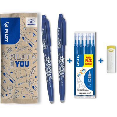 Zestaw wymazywalne pióro kulkowe 2x PILOT FRIXION 0,7 + wkłady x6 + gumka Zestaw wymazywalne pióro kulkowe 2x PILOT FRIXION 0,7 + wkłady x6 + gumka