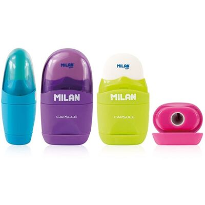 Milan, Temperówko - Gumki, Capsula, 16 Sztuk Milan, Temperówko - Gumki, Capsula, 16 Sztuk