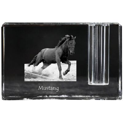 Mustang - stojak na długopis, kryształowy organizer ze zdjęciem konia, unikatowa ozdoba biurka marki Art-Dog Mustang - stojak na długopis, kryształowy organizer ze zdjęciem konia, unikatowa ozdoba biurka marki Art-Dog