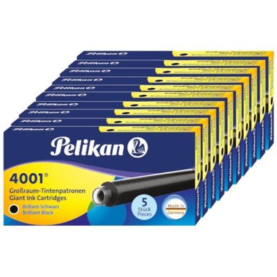 Naboje do pióra wiecznego długie 4001 czarne PELIKAN 50szt Naboje do pióra wiecznego długie 4001 czarne PELIKAN 50szt