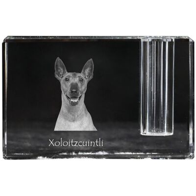 ART Nagi pies meksykański, Bezwłosy pies Azteków, Xoloitzquintle - stojak na długopis, kryształowy organizer ze zdjęciem psa, unikatowa ozdoba biurka ma.. ART Nagi pies meksykański, Bezwłosy pies Azteków, Xoloitzquintle - stojak na długopis, kryształowy organizer ze zdjęciem psa, unikatowa ozdoba biurka ma..