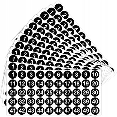 Inny producent NAKLEJKI 12 ARKUSZY NUMERYCZNE SAMOPRZYLEPNE CYFROWE ETYKIETY KROPKI Inny producent NAKLEJKI 12 ARKUSZY NUMERYCZNE SAMOPRZYLEPNE CYFROWE ETYKIETY KROPKI