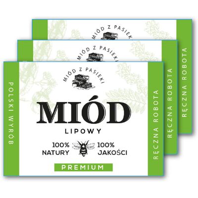 Sticky Studio Naklejki Etykiety na Miód Lipowy Premium 100 szt. Samoprzylepne Etykiety na Słoiki Miodu Pasieka Produkt Polski Sticky Studio Naklejki Etykiety na Miód Lipowy Premium 100 szt. Samoprzylepne Etykiety na Słoiki Miodu Pasieka Produkt Polski