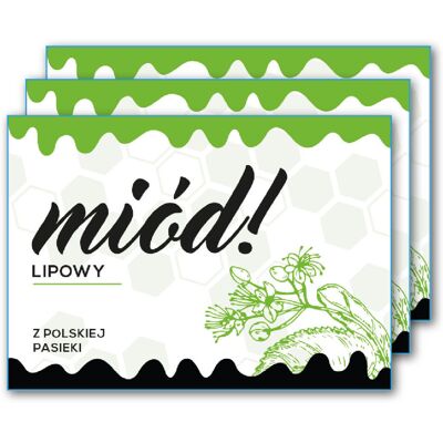 Sticky Studio Naklejki Etykiety na Miód Lipowy Premium 100 szt. Samoprzylepne Naklejki na Słoiki Miodu Pasieka Produkt Polski Sticky Studio Naklejki Etykiety na Miód Lipowy Premium 100 szt. Samoprzylepne Naklejki na Słoiki Miodu Pasieka Produkt Polski