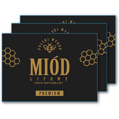Sticky Studio Naklejki Etykiety na Miód Lipowy Premium 100 szt. Samoprzylepne Naklejki na Słoiki Miodu Pasieka Produkt Polski Pszczelarstwo Sticky Studio Naklejki Etykiety na Miód Lipowy Premium 100 szt. Samoprzylepne Naklejki na Słoiki Miodu Pasieka Produkt Polski Pszczelarstwo
