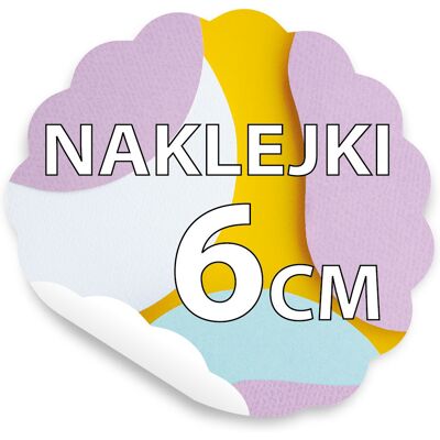 Sticky Studio NAKLEJKI, ETYKIETY Z logo Firmy Wlepki 6cm 100szt Sticky Studio NAKLEJKI, ETYKIETY Z logo Firmy Wlepki 6cm 100szt