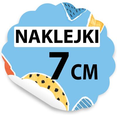 Sticky Studio NAKLEJKI, ETYKIETY Z logo Firmy Wlepki 7cm 100szt Sticky Studio NAKLEJKI, ETYKIETY Z logo Firmy Wlepki 7cm 100szt