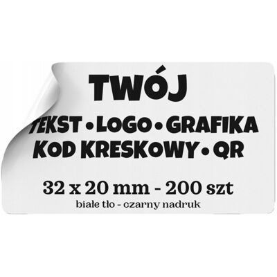 etykieciak.pl Naklejki Grafika Tekst Logo Etykiety - X200 Sztuk - 32X20 etykieciak.pl Naklejki Grafika Tekst Logo Etykiety - X200 Sztuk - 32X20