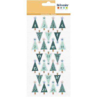 Inny producent Naklejki świąteczne Puffies XL - Woodsy Christmas - Kalendarz adwentowy - 24 szt Inny producent Naklejki świąteczne Puffies XL - Woodsy Christmas - Kalendarz adwentowy - 24 szt