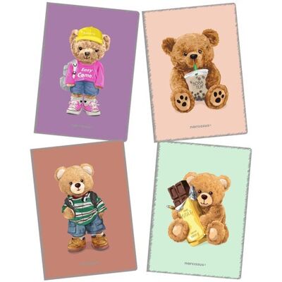 NARCISSUS zeszyt PP TEDDIES A4 60K kratka 80g NARCISSUS zeszyt PP TEDDIES A4 60K kratka 80g