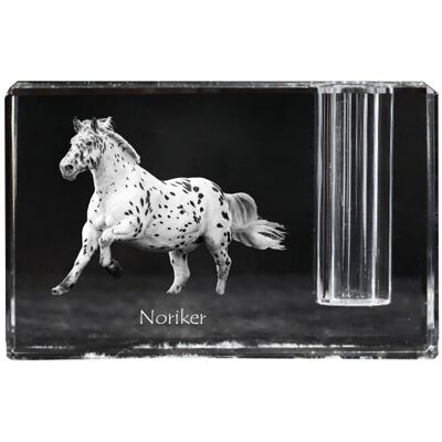 Noriker - stojak na długopis, kryształowy organizer ze zdjęciem konia, unikatowa ozdoba biurka marki Art-Dog Noriker - stojak na długopis, kryształowy organizer ze zdjęciem konia, unikatowa ozdoba biurka marki Art-Dog