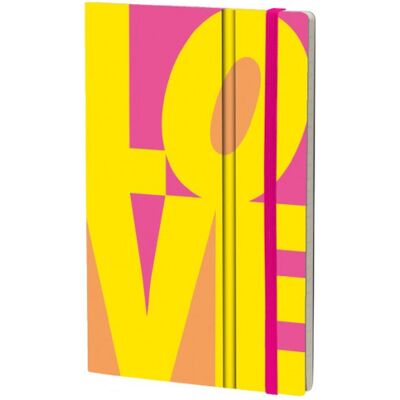 Stifflex notatnik Fluo Love21 x 13 cm karton/papier żółty Stifflex notatnik Fluo Love21 x 13 cm karton/papier żółty