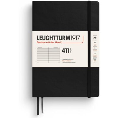 Notatnik Leuchtturm1917 A5, 411 stron, linie, czarny Notatnik Leuchtturm1917 A5, 411 stron, linie, czarny