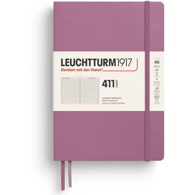 Notatnik Leuchtturm1917 A5, 411 stron, linie, Dusty Rose Notatnik Leuchtturm1917 A5, 411 stron, linie, Dusty Rose