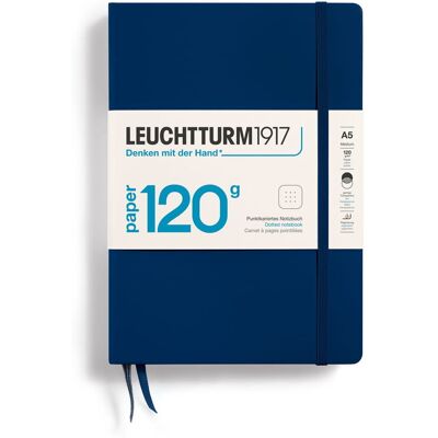Notatnik Leuchtturm1917 Medium A5, 120g, Kropki, Granatowy Notatnik Leuchtturm1917 Medium A5, 120g, Kropki, Granatowy