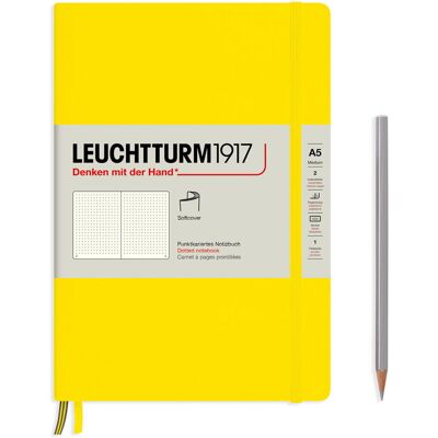 Notatnik Leuchtturm1917 Medium A5, Miękka Oprawa, Gładki, Cytrynowy Notatnik Leuchtturm1917 Medium A5, Miękka Oprawa, Gładki, Cytrynowy