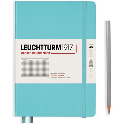 Faber-Castell Notatnik Leuchtturm1917 Medium, notatnik w kratkę, A5, Rising Colours Aquamarine Faber-Castell Notatnik Leuchtturm1917 Medium, notatnik w kratkę, A5, Rising Colours Aquamarine