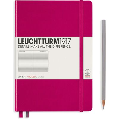 Faber-Castell Notatnik Leuchtturm1917 Medium, notatnik w linie, A5, malinowy Faber-Castell Notatnik Leuchtturm1917 Medium, notatnik w linie, A5, malinowy