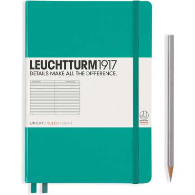 Notatnik Leuchtturm1917 Medium, Notatnik W Linie, A5, Szmaragdowy Notatnik Leuchtturm1917 Medium, Notatnik W Linie, A5, Szmaragdowy