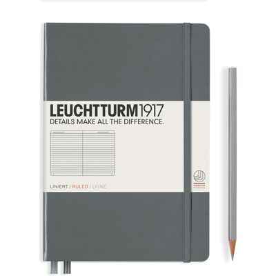 Faber-Castell Notatnik Leuchtturm1917 Medium, notes w linie, A5, antracytowy Faber-Castell Notatnik Leuchtturm1917 Medium, notes w linie, A5, antracytowy