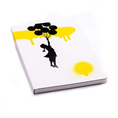 Signature Notatnik Pininfarina A5, linie, Banksy's Graffiti: Floating Girl Signature Notatnik Pininfarina A5, linie, Banksy's Graffiti: Floating Girl