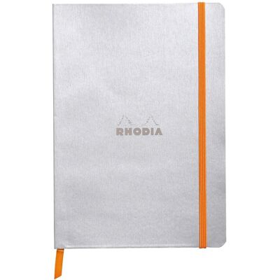 Notatnik Rhodia A5, Miękka Oprawa, Linie, Srebrny Notatnik Rhodia A5, Miękka Oprawa, Linie, Srebrny