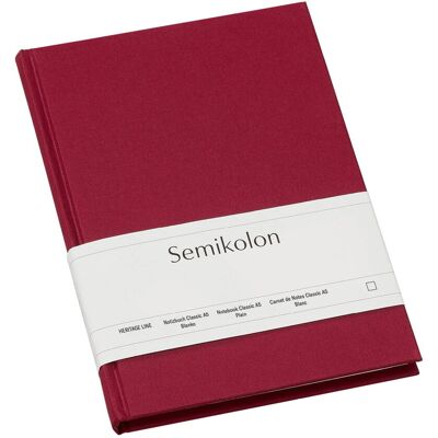 Notatnik Semikolon A5, gładki, burgundowy Notatnik Semikolon A5, gładki, burgundowy
