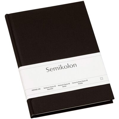 Notatnik Semikolon A5, kropki, czarny Notatnik Semikolon A5, kropki, czarny