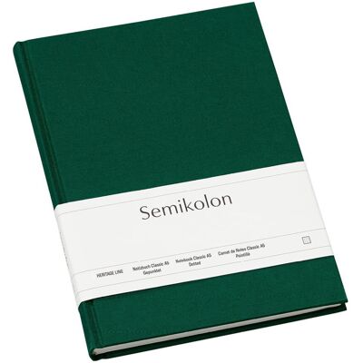 Notatnik Semikolon A5, kropki, forest Notatnik Semikolon A5, kropki, forest
