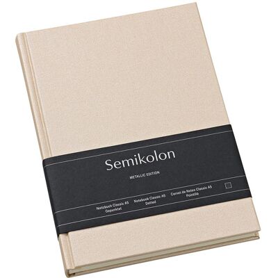 Notatnik Semikolon A5, kropki, Satin Champagne Notatnik Semikolon A5, kropki, Satin Champagne