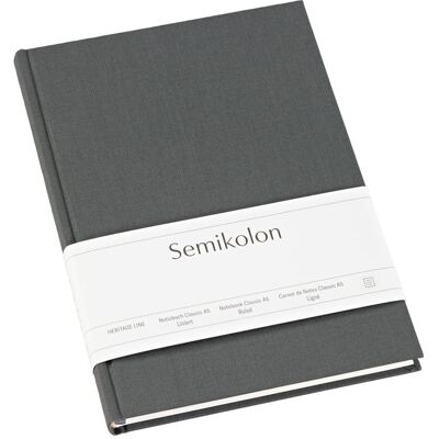 Notatnik Semikolon A5, linie, lava stone Notatnik Semikolon A5, linie, lava stone