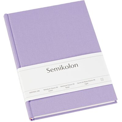 Notatnik Semikolon A5, linie, lilac silk Notatnik Semikolon A5, linie, lilac silk