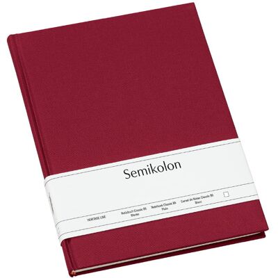 Notatnik Semikolon B5, gładki, Burgundowy Notatnik Semikolon B5, gładki, Burgundowy