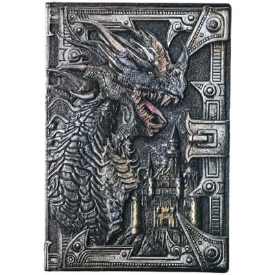 Inny producent Notatnik Wytłaczany 3D z Motywem Smoka Kolor Srebrny z Kolorowym Inny producent Notatnik Wytłaczany 3D z Motywem Smoka Kolor Srebrny z Kolorowym
