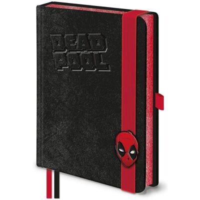 Pyramid Notes A5 z gumką Marvel Deadpool 96 kartek w linie w twardej oprawie Pyramid Notes A5 z gumką Marvel Deadpool 96 kartek w linie w twardej oprawie