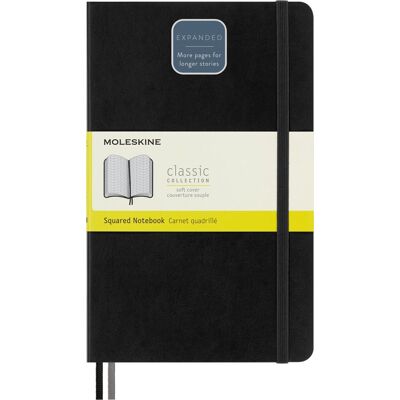 Notes Moleskine Classic L (13x21cm) w kratkę, miękka oprawa, czarny 400 stron Notes Moleskine Classic L (13x21cm) w kratkę, miękka oprawa, czarny 400 stron