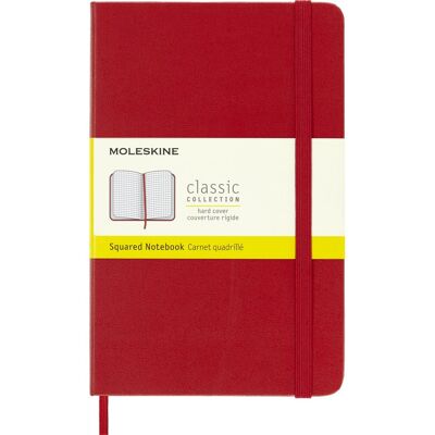 Notes Moleskine Classic M (11,5x18 cm) w kratkę, twarda oprawa, czerwony, 208 stron Notes Moleskine Classic M (11,5x18 cm) w kratkę, twarda oprawa, czerwony, 208 stron