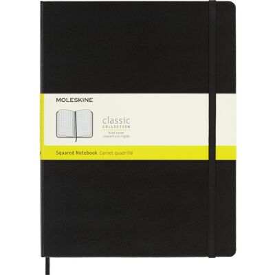 Notes Moleskine Classic XL (19x25cm) w kratkę, twarda oprawa, czarny Notes Moleskine Classic XL (19x25cm) w kratkę, twarda oprawa, czarny