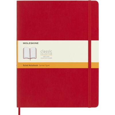 Notes Moleskine Classic XL (19x25cm) w linie, miękka oprawa, czerwony Notes Moleskine Classic XL (19x25cm) w linie, miękka oprawa, czerwony