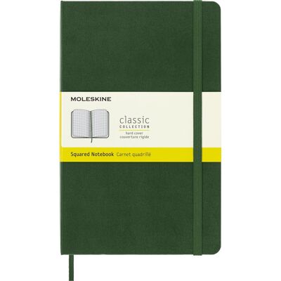 Notes Moleskine L (13x21cm) W Kratkę, Twarda Oprawa Zielony Notes Moleskine L (13x21cm) W Kratkę, Twarda Oprawa Zielony