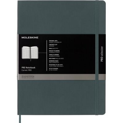 Notes Moleskine PROFESSIONAL XL (19x25 cm), forest green, miękka oprawa, 192 strony Notes Moleskine PROFESSIONAL XL (19x25 cm), forest green, miękka oprawa, 192 strony
